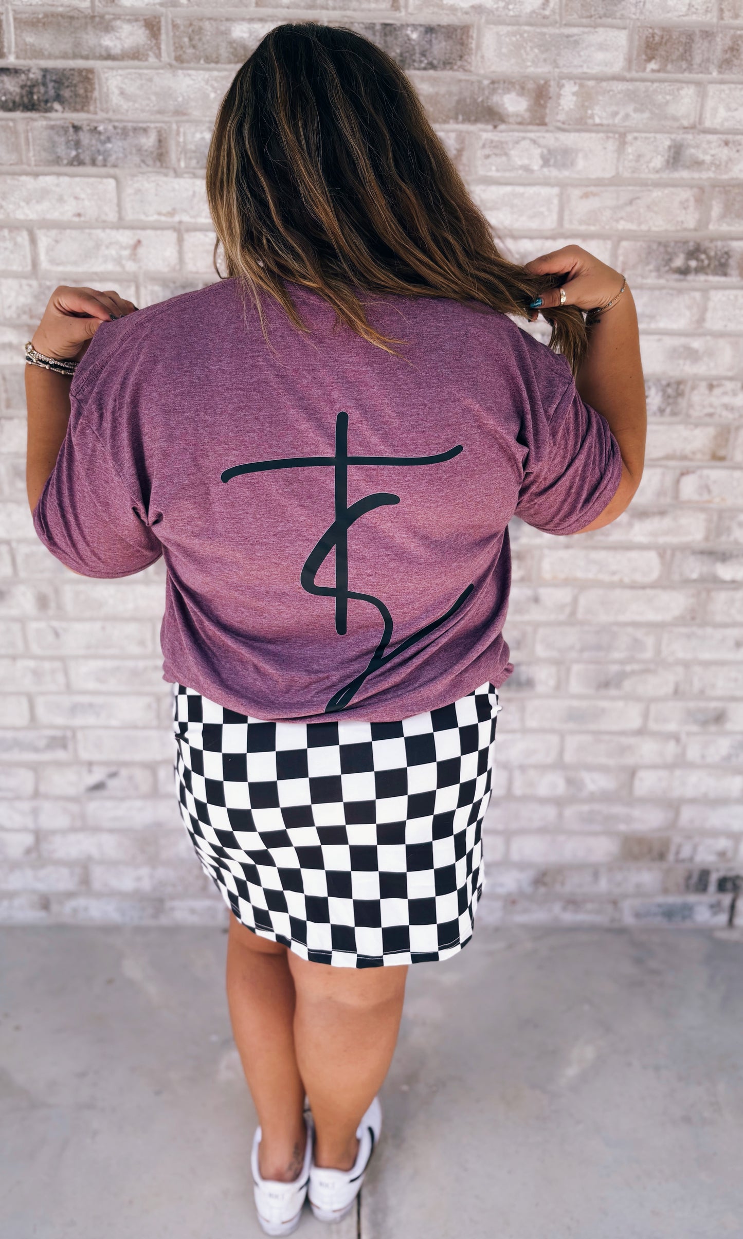 Dusty rose signature TS tee